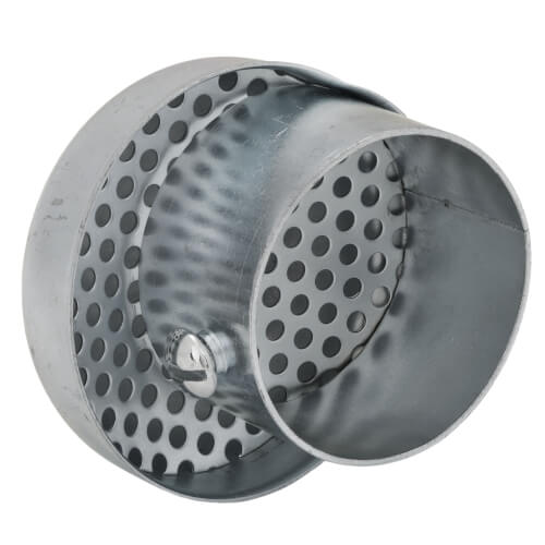 Beckett 14037 1-1/4" Zinc-Plated Steel Slip-On Vent Cap with Screen