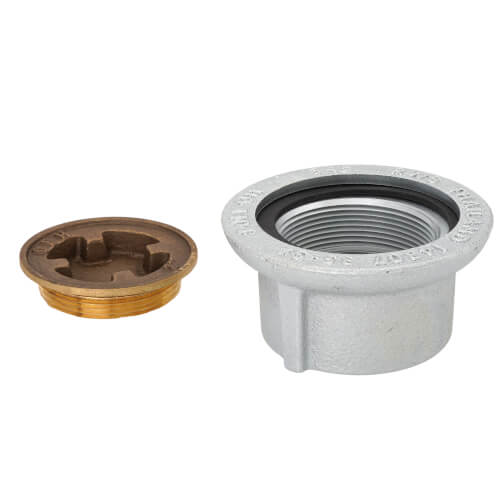 Beckett 14307 2" FNPT Galvanized Cast Iron Flush Fill Box with Bronze Cover