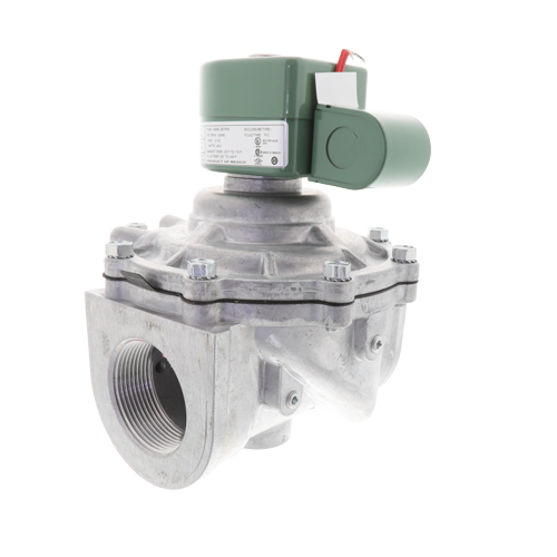 2-1/2" Threaded Normally Closed 2-Way Pilot Operated Gas Shutoff Valve (120V)
