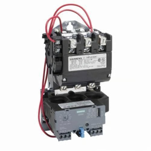 Siemens 14FUF32AA Class 14 Full Voltage Motor Starter, 110 to 120/220 to 240 VAC V Coil, Non-Reversing Action, 3 Poles, NEMA 2/Open Enclosure
