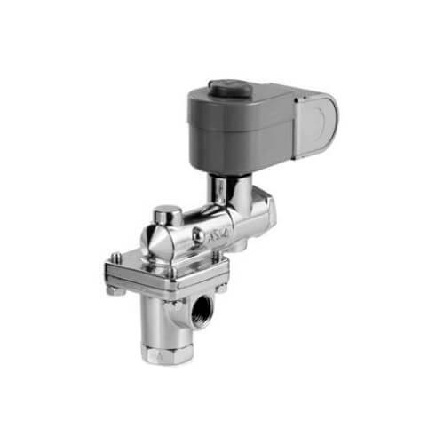 ASCO 8377009 1/2" 3-Way Direct Acting Brass Solenoid Valve (120V, 15.4W)