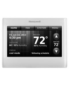 Honeywell TH9320WF5003 /U Wi-Fi 9000. 7 Day Programmable Color Touchscreen Thermostat With Wi-Fi Built-In. Up To 3H/2C Heat Pump Or Up To 2H/2C Conventional. White Color