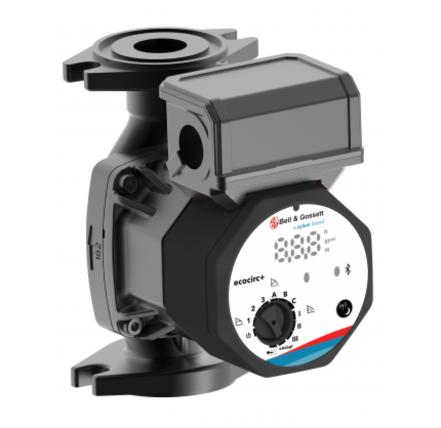 Bell & Gossett 60B0B1000 Ecocirc® 20-18 Cast Iron, 70 Watts, 115 Voltage, 145 PSI, Variable Speed ECM Smart Circulator, Flanged