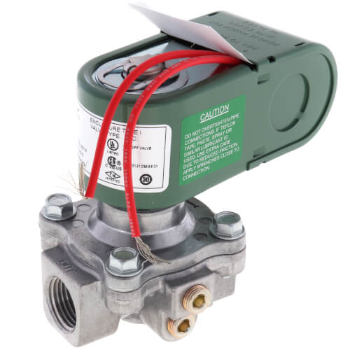 Asco 1/2" 2 Way Normally Closed Low Pressure Gas Shutoff Valve, 120V (350,000 BTU)