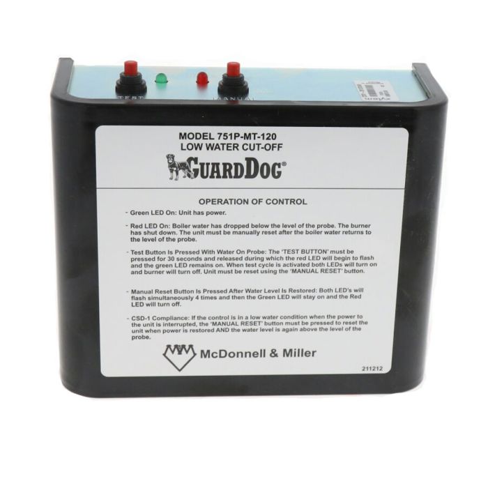 McDonnell & Miller 751P-MT-120 Low Water Cut-Off with Manual Reset & Standard Probe (176234)