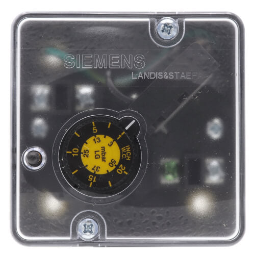 Siemens Manual Reset Low Pressure Switch (1"-20" W.C.)