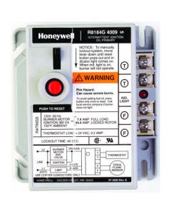 Honeywell R8184G4033 /U 120V, 60Hz. Safety Switch Timing: 30 Sec. With .2A Thermostat Current R Ating. Led For Lockout Indication And Manual Trip. Grey Color.