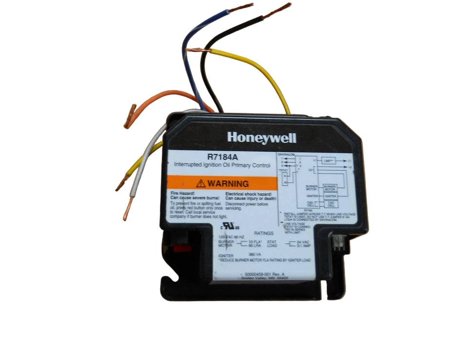 Honeywell R7184A-1026 Interrupted Ignition Electric Oil Primary, 15 Sec