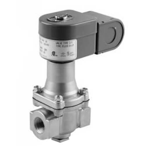 ASCO 1-1/2" 2-Way Normally Open Pilot Operated Gas Shutoff Valve (120V, 37 Cv)