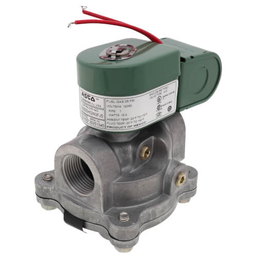 ASCO 1" 2-Way Normally Open Aluminum Gas Vent Solenoid Valve (19.8 Cv, 120V)