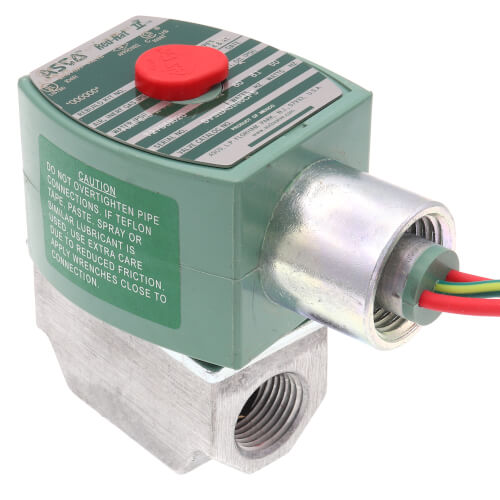 Asco 3/8" 2-Way Normally Closed Direct Acting Pilot Gas Shutoff Valve (24V, 1.2 Cv)