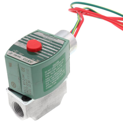 Asco 3/8" 2-Way Normally Closed Direct Acting Pilot Gas Shutoff Valve (24V, 1.2 Cv)